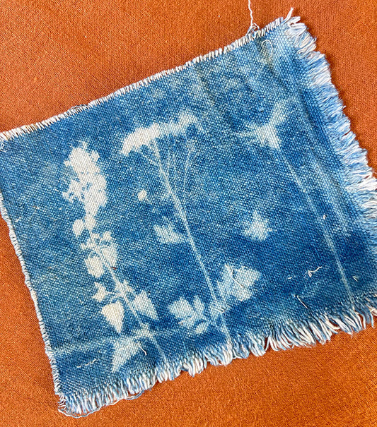 Cyanotype print on denim