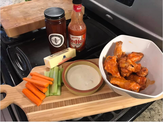 Ellen's Super Bowl Wings with Santa Barbara Hives honey